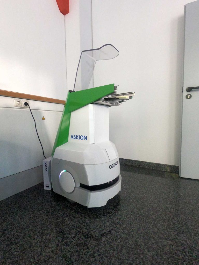 ASKION External automation (self-driving robot, optional) for automated sample transfer below -130°C